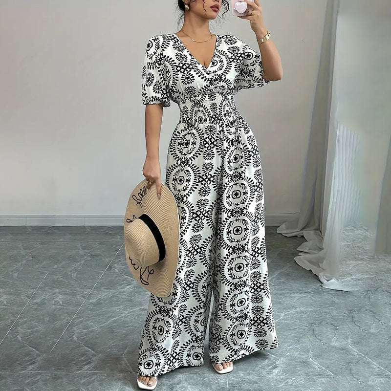 Dressy-Casual Wide Leg Jumpsuit