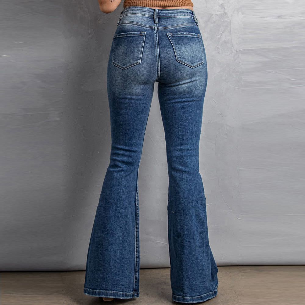 Mid-Rise Slim-Fit Washed Jeans